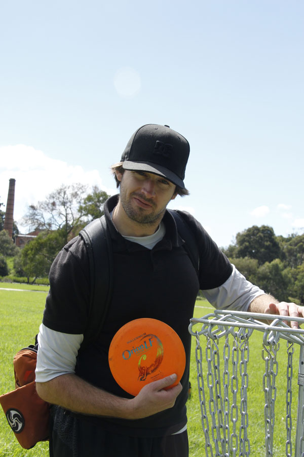 _MG_2005 Geelong Disc Golf Club President Jarrath Sweeten throws his first ace on hole 2 at 1423 local time